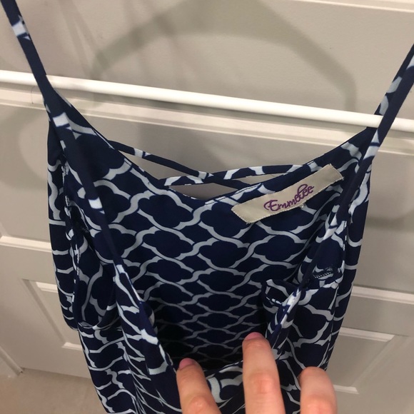 Emmelee Navy Blue and White Tank- Size Medium - Picture 3 of 7